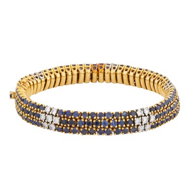 Lot 42 - A sapphire and diamond bracelet