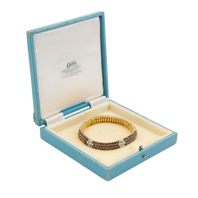 Lot 42 - A sapphire and diamond bracelet