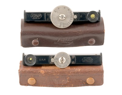 Lot 348 - Two Black Leica FODIS Clip-on Rangefinders.
