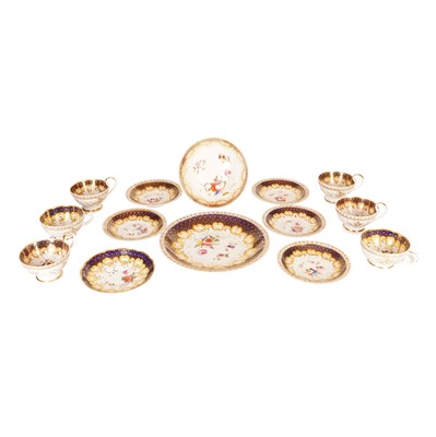 Lot 266 - A Ridgway porcelain tea set, circa 1830