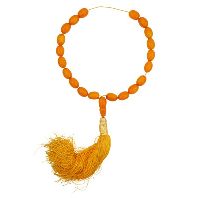 Lot 228 - An orange bakelite necklace