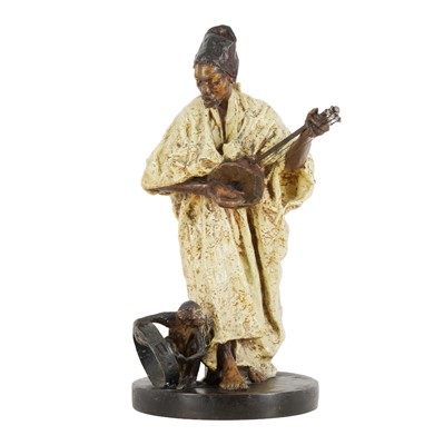 Lot 131 - Arthur Strasser (Austrian 1854-1927) a large orientalist bronze of a gentleman