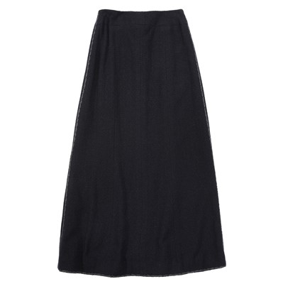 Lot 88 - Chanel Navy Wool Boucle CC Maxi Skirt Suit - Size 36