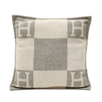 Lot 50 - Hermès Ecru Gris Clair Avalon Pillows Small Model