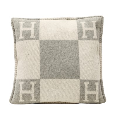 Lot 50 - Hermès Ecru Gris Clair Avalon Pillows Small Model