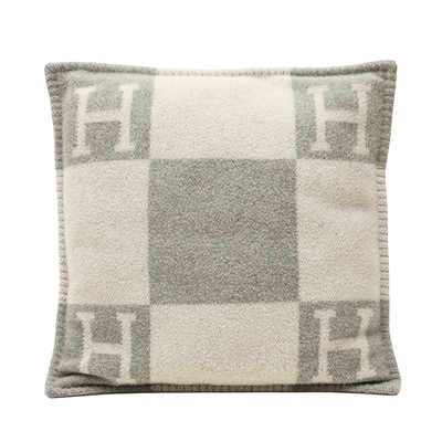 Lot 50 - Hermès Ecru Gris Clair Avalon Pillows Small Model