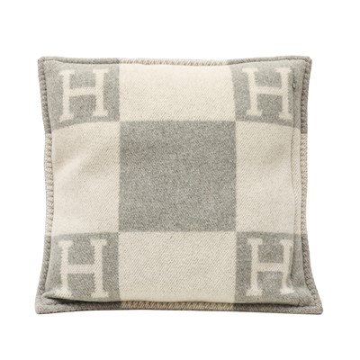 Lot 50 - Hermès Ecru Gris Clair Avalon Pillows Small Model