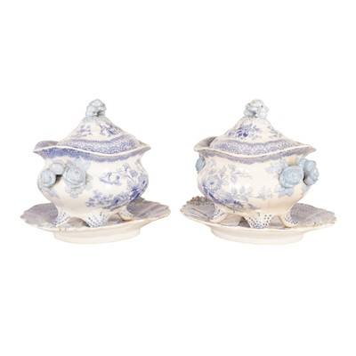 Lot 292 - Pair of small tureens and stands by William Ridgway & Co