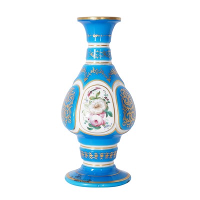 Lot 341 - A mid 19th Century French opaline glass vase