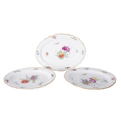 Lot 305 - Three Royal Copenhagen porcelain oval dishes