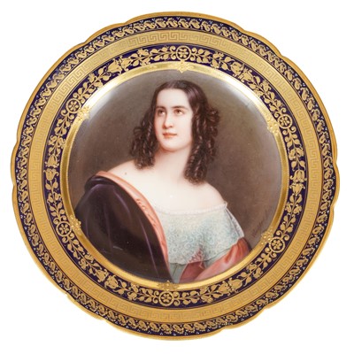 Lot 311 - A late 19th Century Carl Magnus Hutschenreuther porcelain cabinet plate