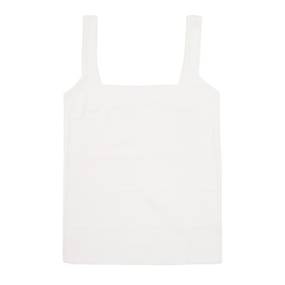 Lot 229 - Chanel White Knit CC Camisole Top - Size 40