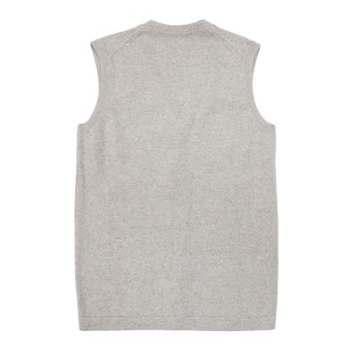 Lot 49 - Chanel Grey Cashmere Knit Waistcoat - Size 40