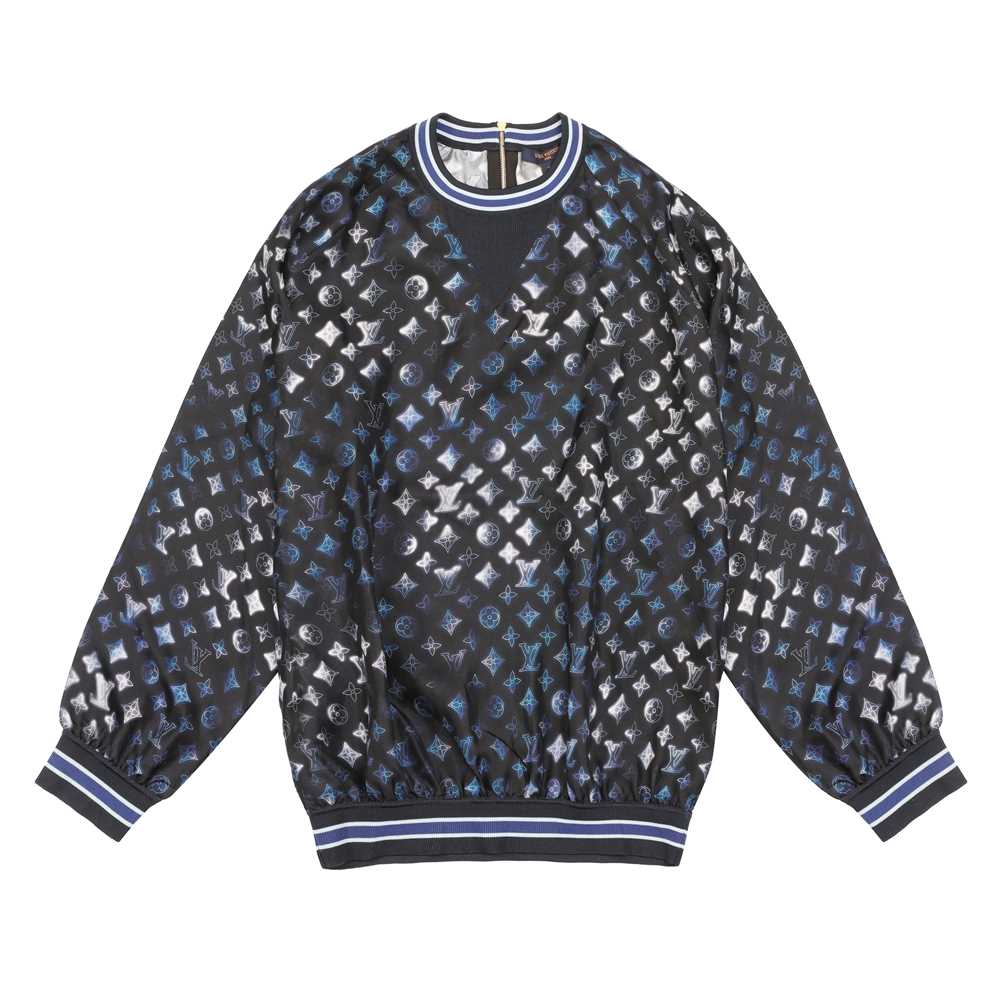 Lot 87 - Louis Vuitton Black Silk Mahina Sweatshirt - Size XXL