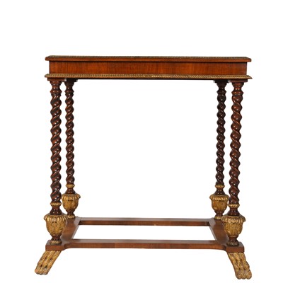 Lot 2 - A Regency rosewood and giltwood side table