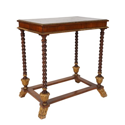 Lot 2 - A Regency rosewood and giltwood side table