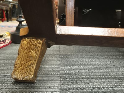 Lot 2 - A Regency rosewood and giltwood side table