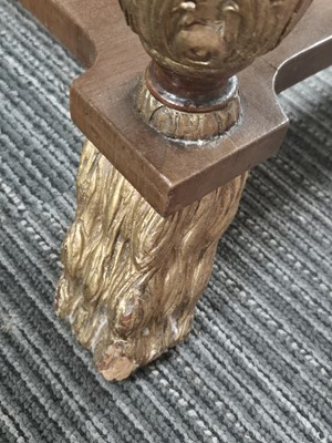 Lot 2 - A Regency rosewood and giltwood side table