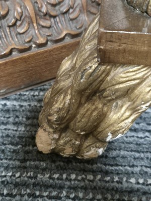 Lot 2 - A Regency rosewood and giltwood side table