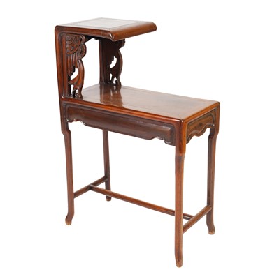 Lot 269 - A Chinese rosewood two-tier side table