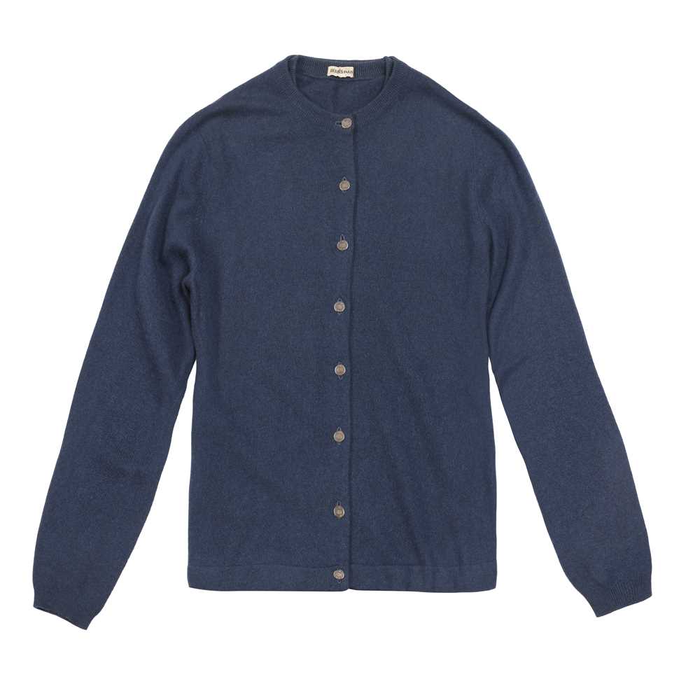 Lot 74 - Hermès Air Force Blue Cashmere Knit Twinset - Size ME