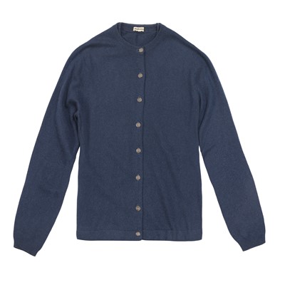 Lot 74 - Hermès Air Force Blue Cashmere Knit Twinset - Size ME