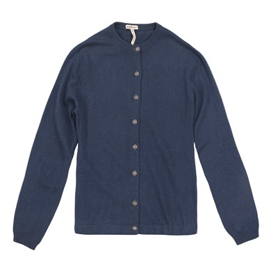 Lot 74 - Hermès Air Force Blue Cashmere Knit Twinset - Size ME
