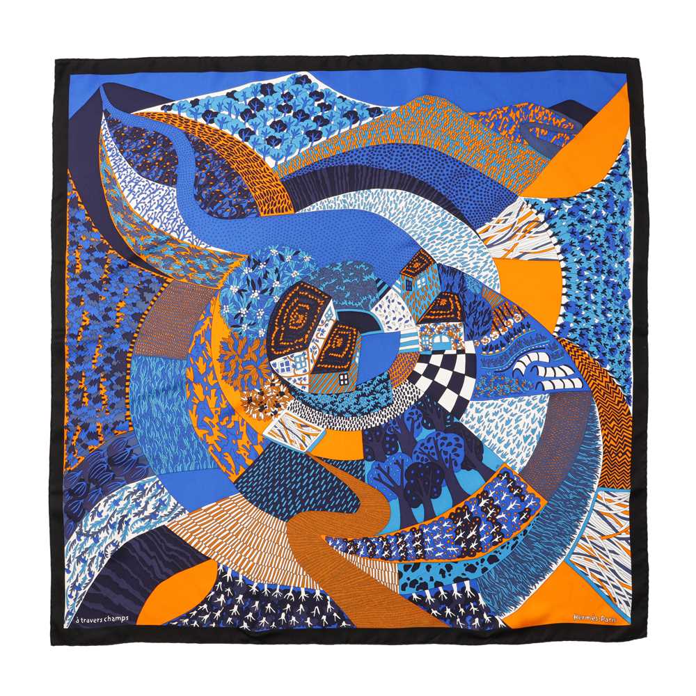 Lot 67 - Hermès 'A Travers Champs' Silk Scarf 90