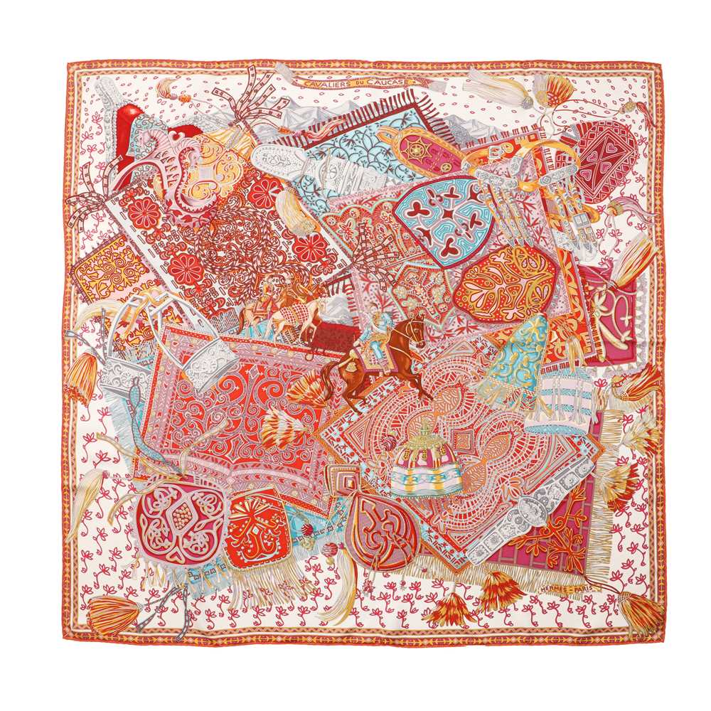 Lot 23 - Hermès 'Cavaliers du Caucase' Silk Scarf 90