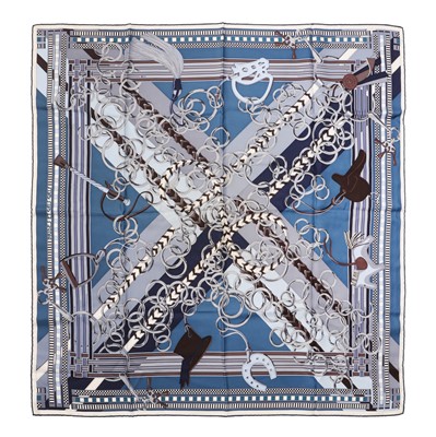 Lot 77 - Hermès 'Brides et Gris-Gris' Silk Scarf 90