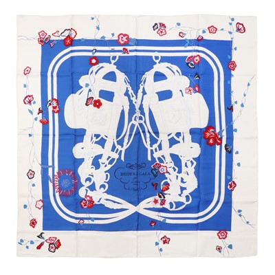 Lot 63 - Hermès 'Brides Fleuries' Silk Scarf 90