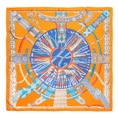 Lot 11 - Hermès 'Ceintures et Liens' Silk Scarf 90