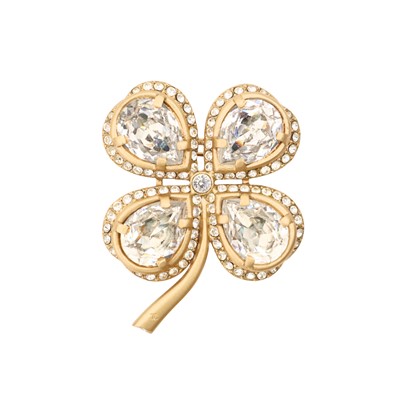 Lot 168 - Chanel Crystal Four Leaf Clover Brooch