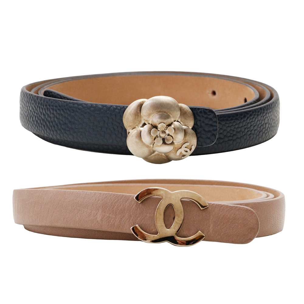 Lot 83 - Chanel Two CC Narrow Belts - Size 95 & 90