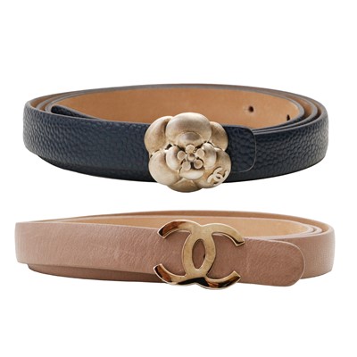 Lot 83 - Chanel Two CC Narrow Belts - Size 95 & 90