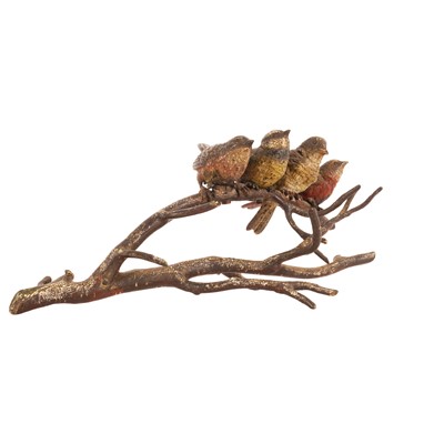 Lot 141 - A Vienna Cold-painted bronze Group of Songbirds on a Branch