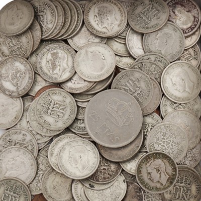 Lot 546 - A large of predominately post 1919 British silver coins