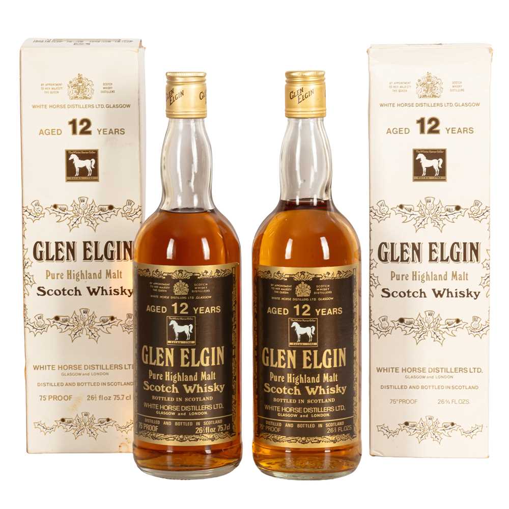 Lot 250 - Glen Elgin 12 year old, White Horse Distillers bottling - 2 bottles