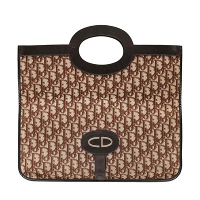 Lot 101 - Christian Dior Brown Fold Over Tote and Chequebook Cover