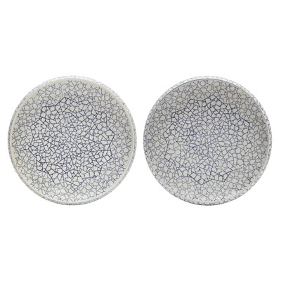Lot 43 - Two large Japanese porcelain shallow bowls, 20th/21st century