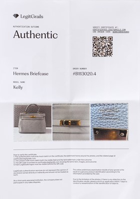 Lot 53 - Hermès Gris Perle Togo Kelly Retourne 32