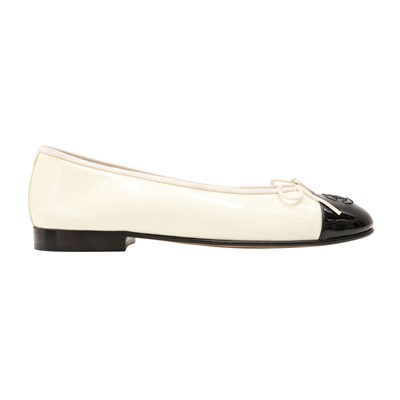 Lot 183 - Chanel Ivory TwoTone Ballet Flat - Size 35