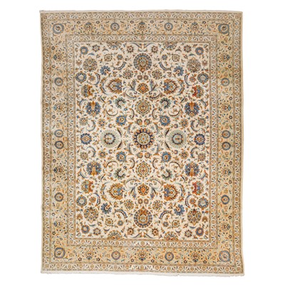 Lot 20 - A fine signed Kashan carpet, central Persia
