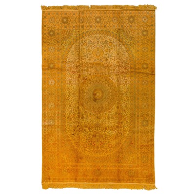 Lot 8 - A very fine silk Indian carpet