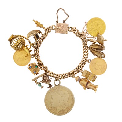 Lot 267 - A charm bracelet