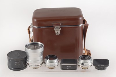 Lot 424 - Three lenses for Kodak Retina Reflex Cameras.