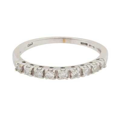 Lot 136 - A diamond half eternity ring