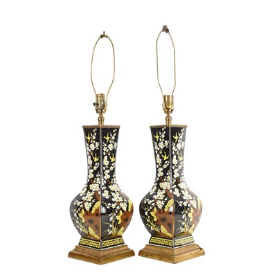 Lot 98 - A pair of mid to late 20th Century Chinoiserie table lamps by Warren Kessler New York