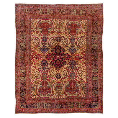 Lot 47 - A fine antique Yazd carpet, south Persia