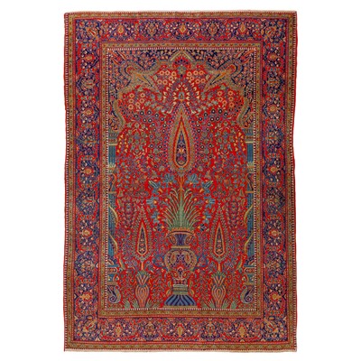 Lot 84 - A fine Kashan prayer rug, central Persia